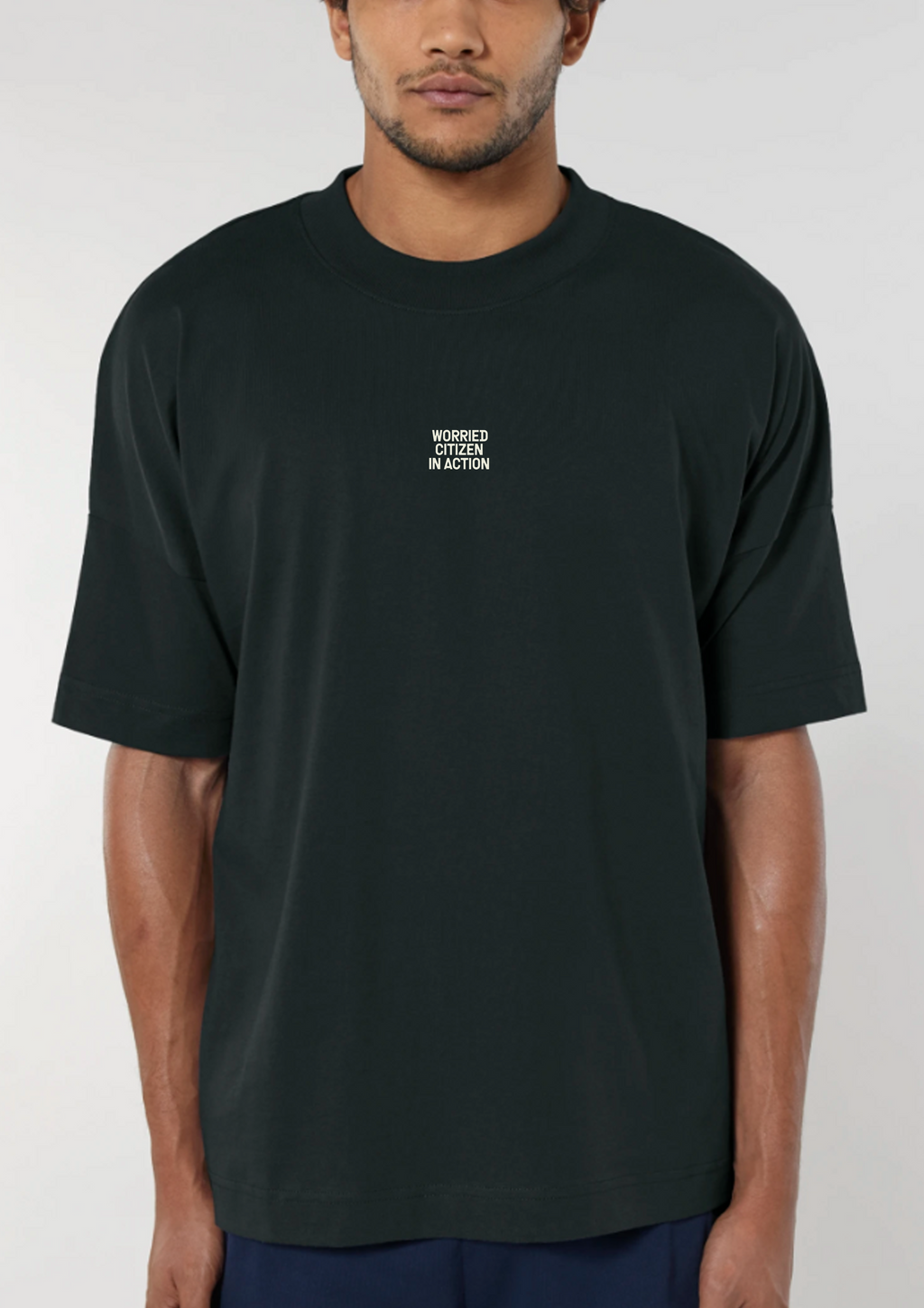 Support Shirt- black 'Worried Citizen in Action'